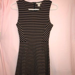 Fit and flare striped dress